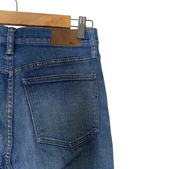 Madewell 9” High-Riser Skinny Skinny Distressed Blue  Wash Jeans Size 28 - Picture 8 of 10
